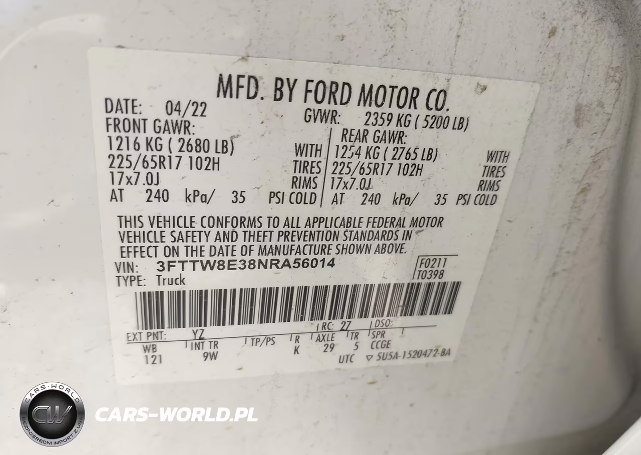 2022 Ford Maverick Xl VIN:3FTTW8E38NRA56014 - 9