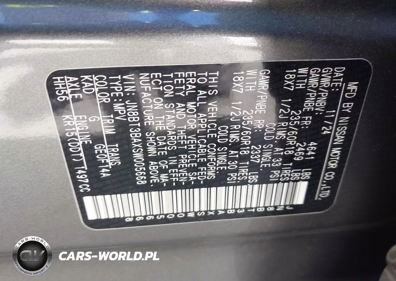 2025 Nissan Rogue Sv Fwd VIN:JN8BT3BAXSW005668 - 9