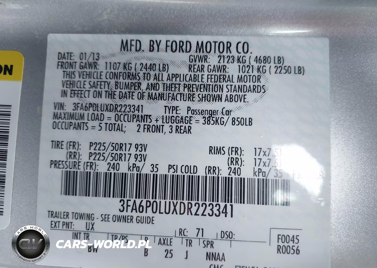 2013 Ford Fusion Hybrid Se VIN:3FA6P0LUXDR223341 - 9