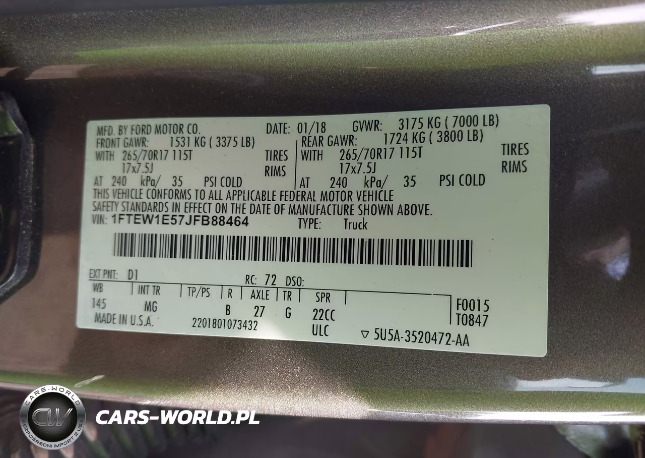 2018 Ford F-150 Xlt VIN:1FTEW1E57JFB88464 - 9