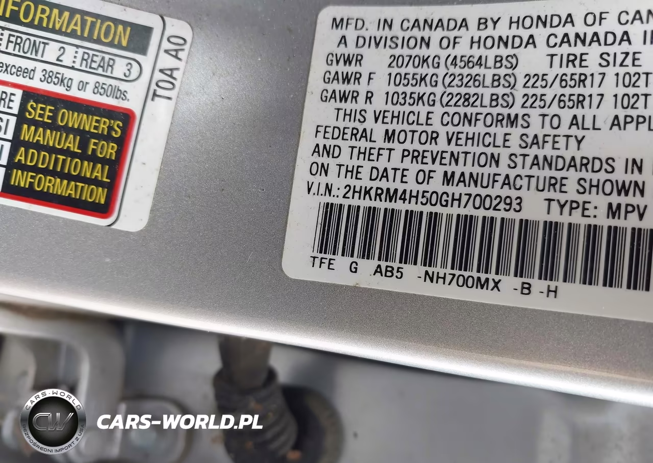2016 Honda Cr-V Ex VIN:2HKRM4H50GH700293 - 9