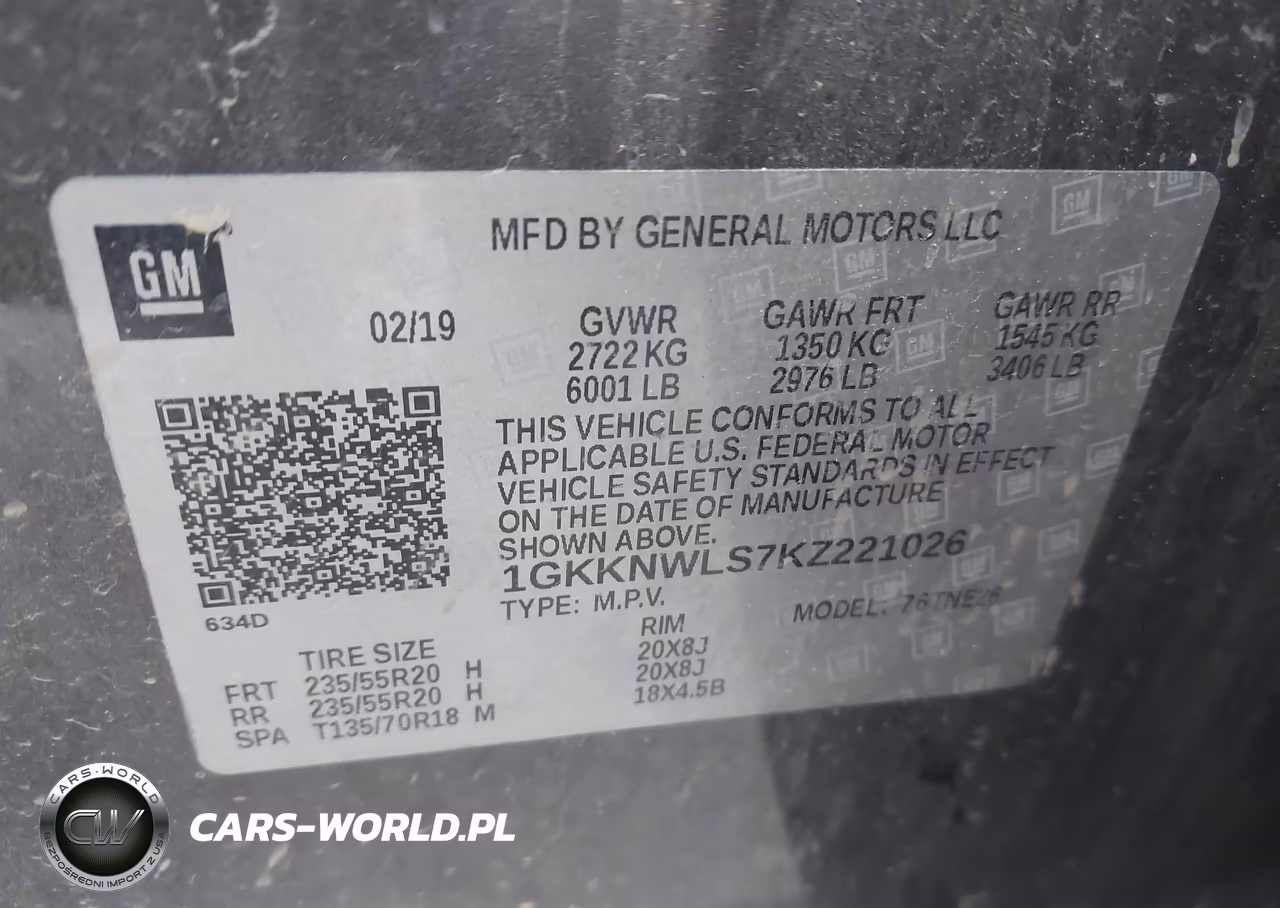 2019 GMC Acadia Slt-2 VIN:1GKKNWLS7KZ221026 - 9