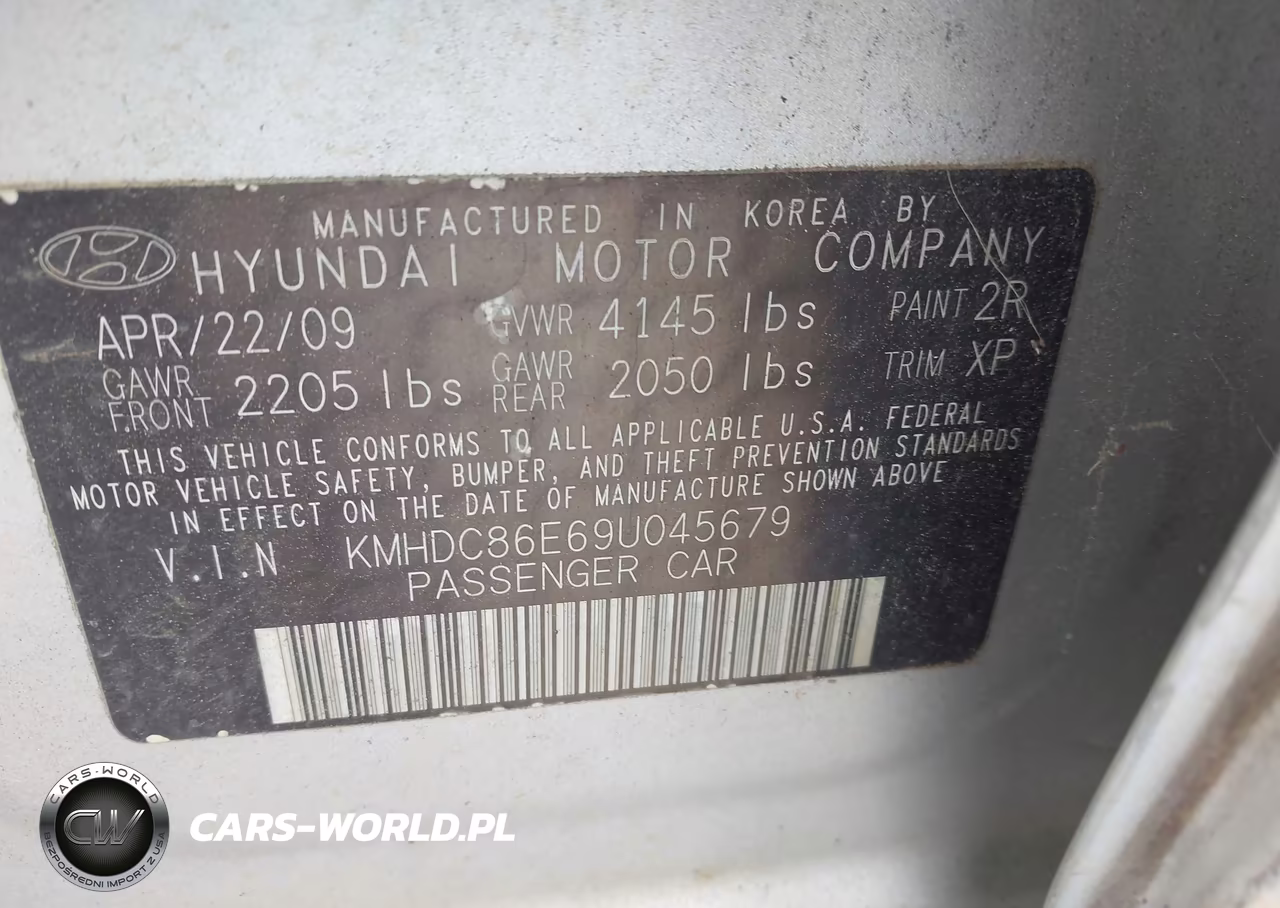 2009 Hyundai Elantra Touring VIN:KMHDC86E69U045679 - 9