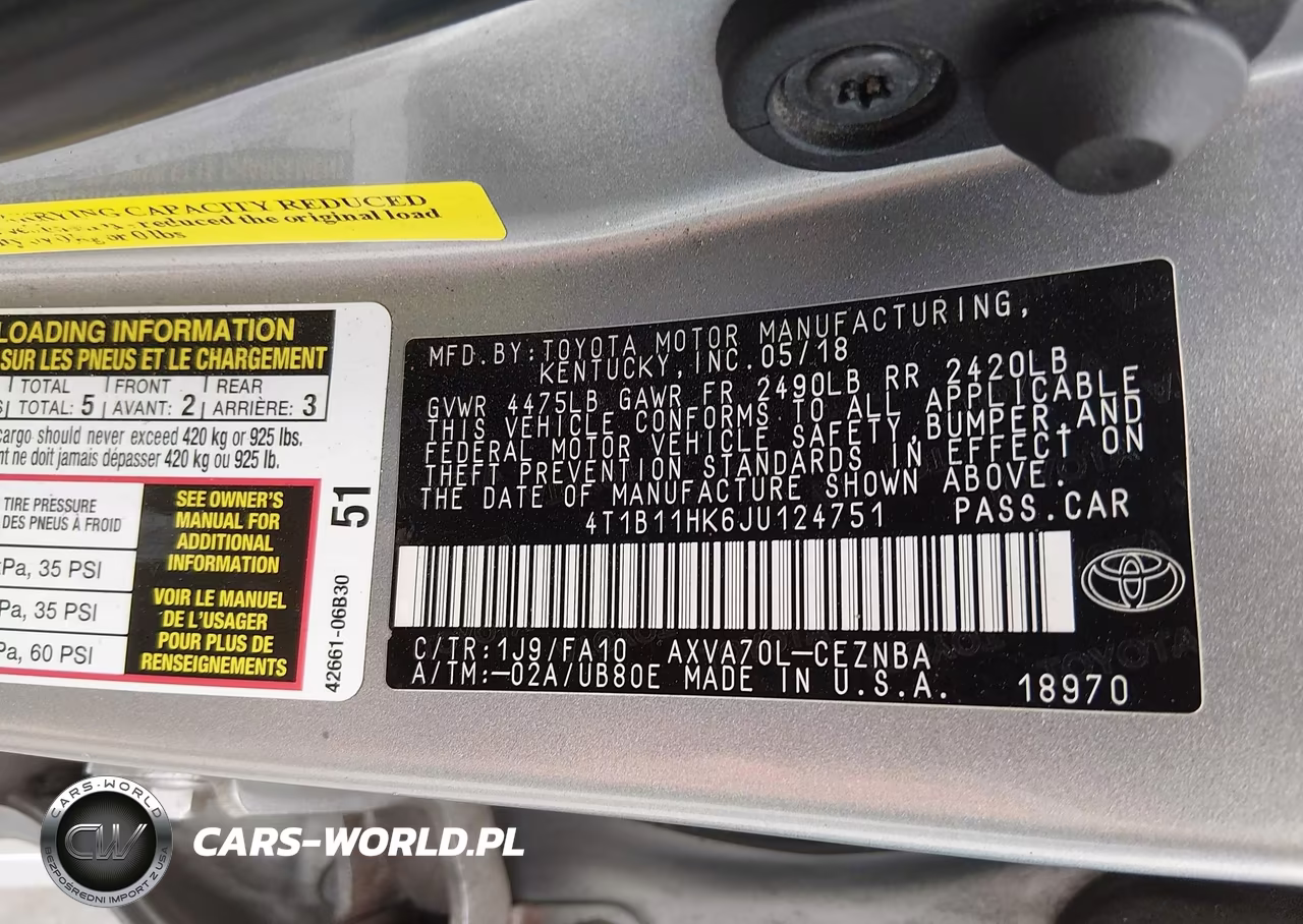 2018 Toyota Camry Le VIN:4T1B11HK6JU124751 - 9