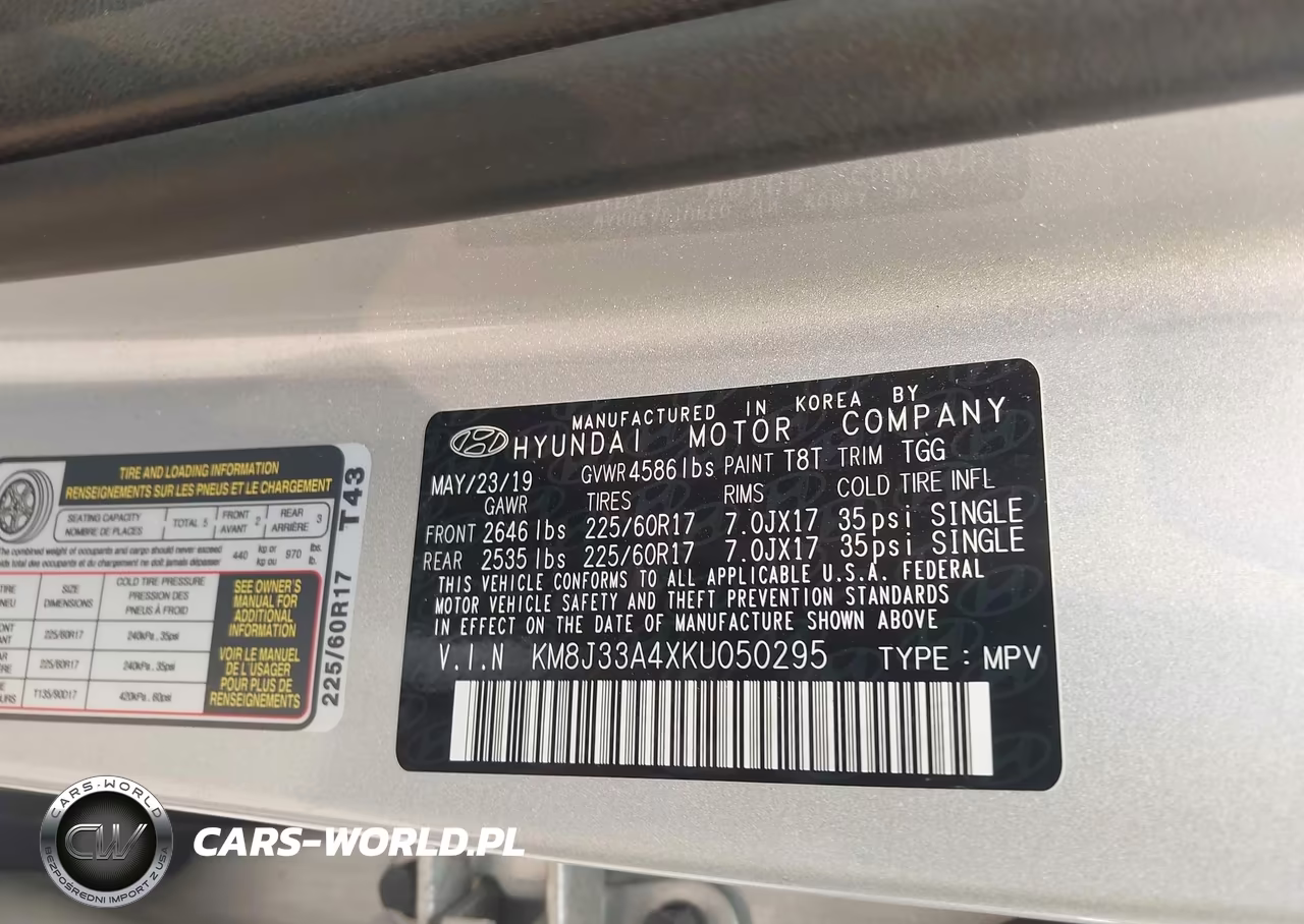 2019 Hyundai Tucson Value VIN:KM8J33A4XKU050295 - 9