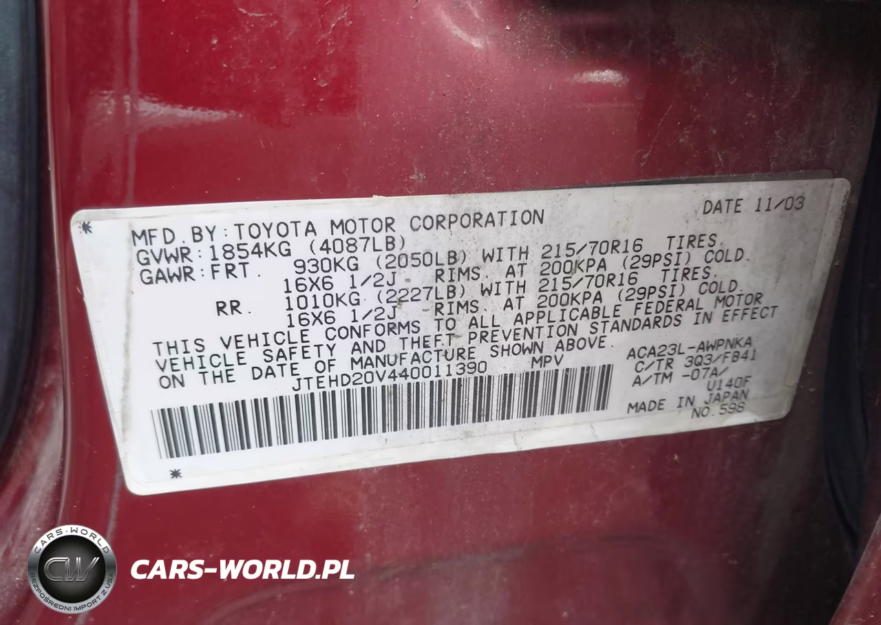 2004 Toyota Rav4 VIN:JTEHD20V440011390 - 9