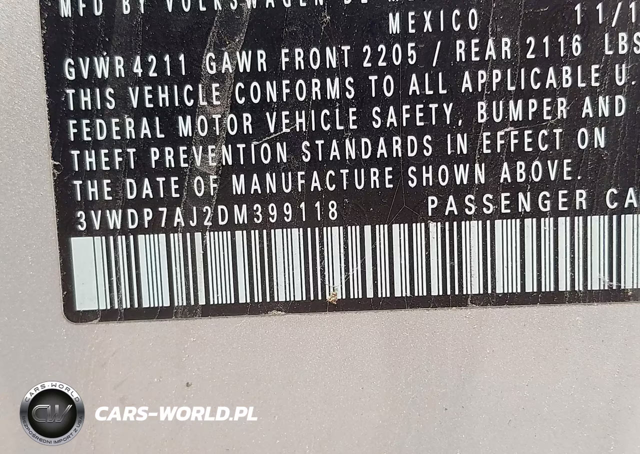 2013 Volkswagen Jetta 2.5L Se VIN:3VWDP7AJ2DM399118 - 9