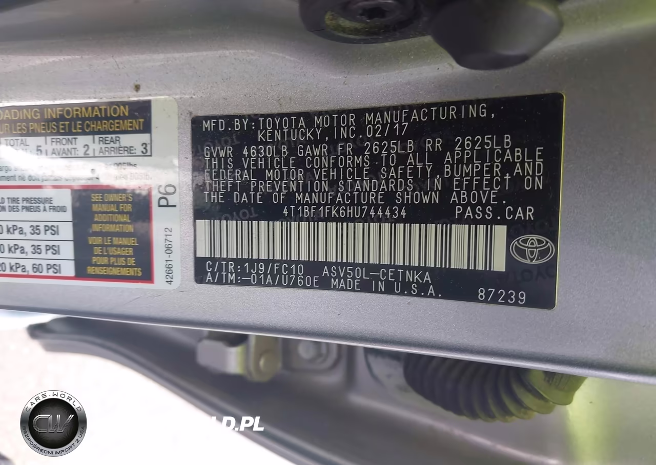2017 Toyota Camry Le VIN:4T1BF1FK6HU744434 - 9
