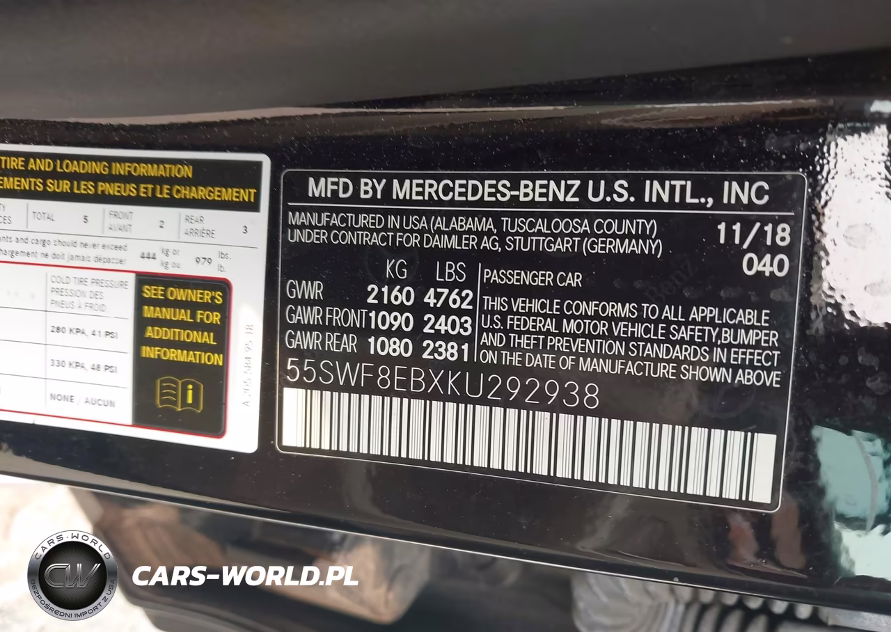 2019 Mercedes-Benz C 300 4Matic VIN:55SWF8EBXKU292938 - 9