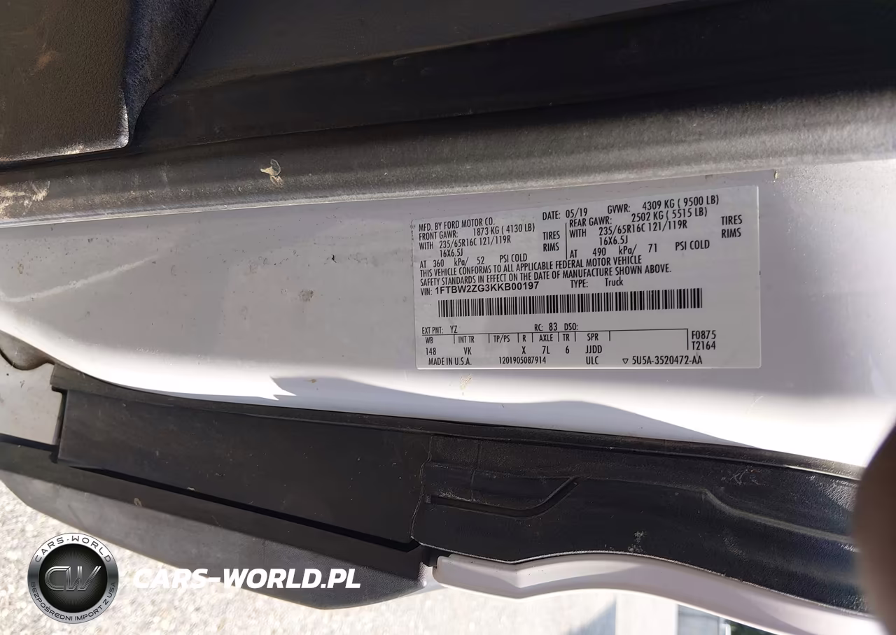 2019 Ford Transit-350 VIN:1FTBW2ZG3KKB00197 - 9