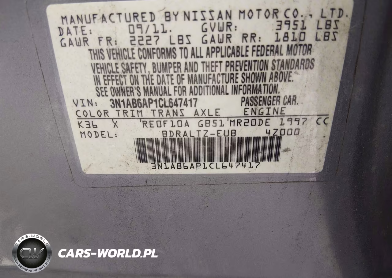 2012 Nissan Sentra 2.0 S VIN:3N1AB6AP1CL647417 - 9