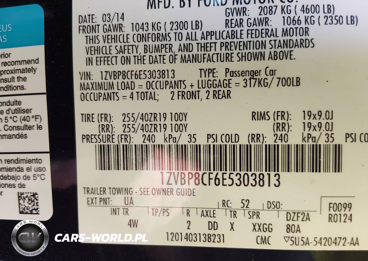 2014 Ford Mustang Gt Premium VIN:1ZVBP8CF6E5303813 - 9