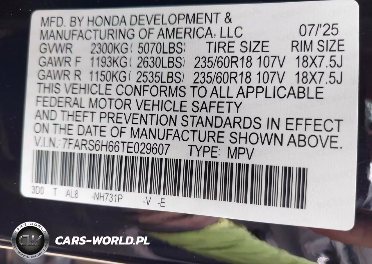 2026 Honda Cr-V Hybrid Awd Trailsport VIN:7FARS6H66TE029607 - 9