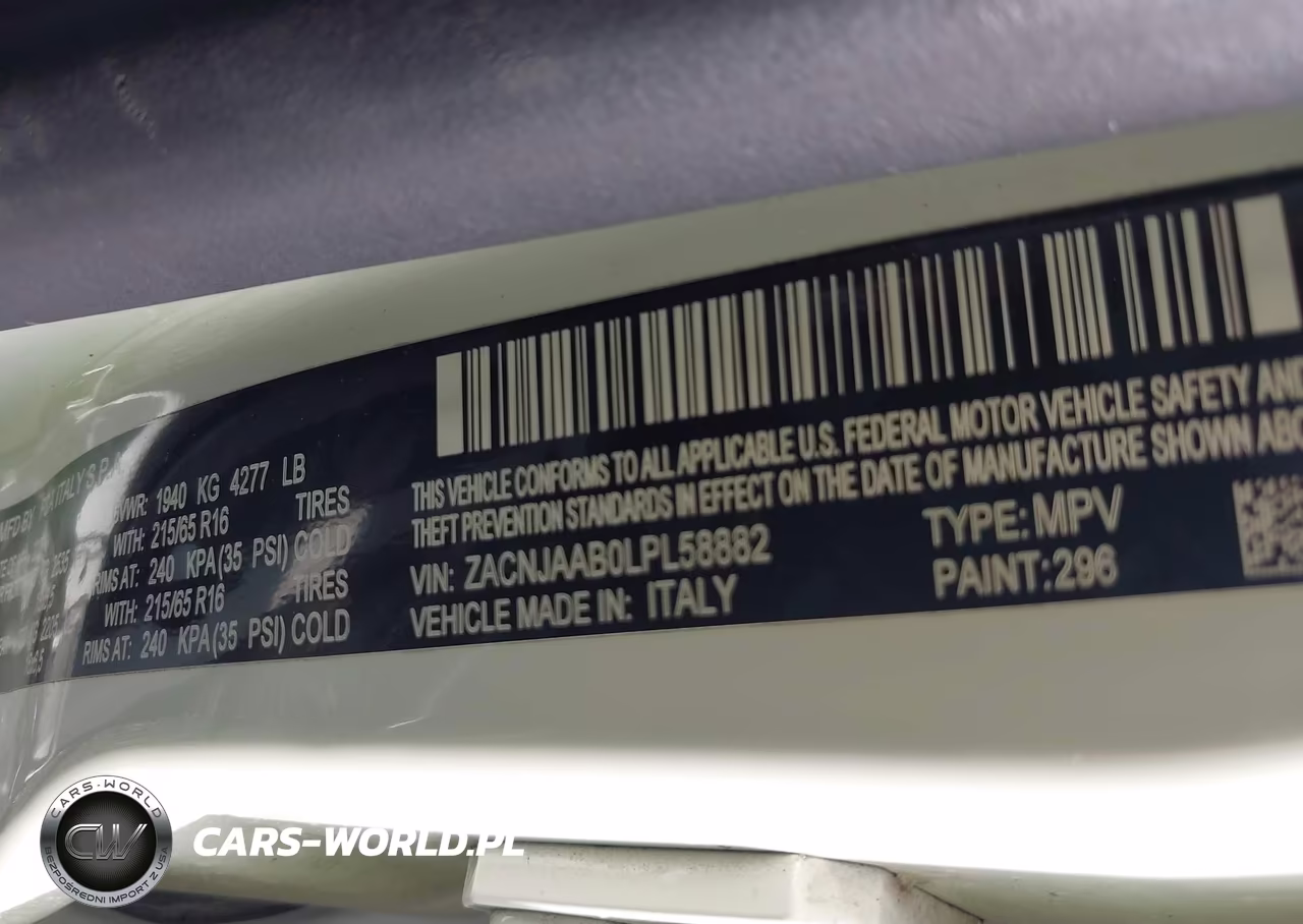 2020 Jeep Renegade Sport Fwd VIN:ZACNJAAB0LPL58882 - 9