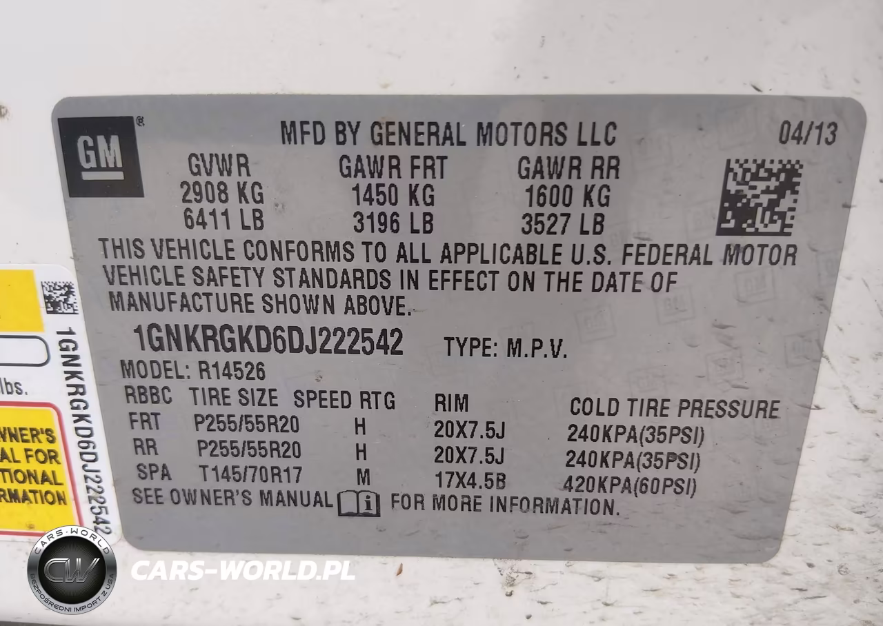 2013 Chevrolet Traverse 1Lt VIN:1GNKRGKD6DJ222542 - 9