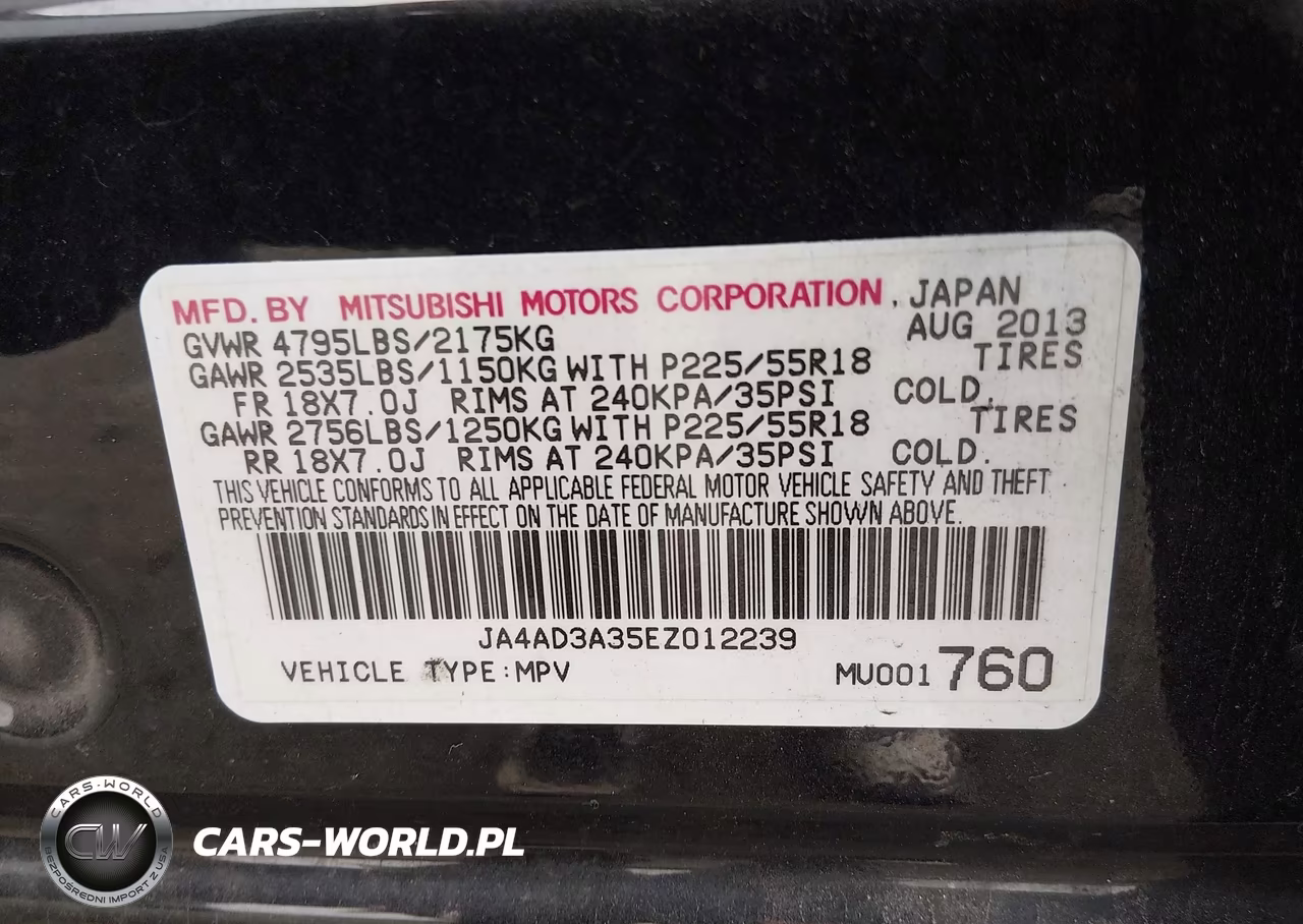 2014 Mitsubishi Outlander Se VIN:JA4AD3A35EZ012239 - 9