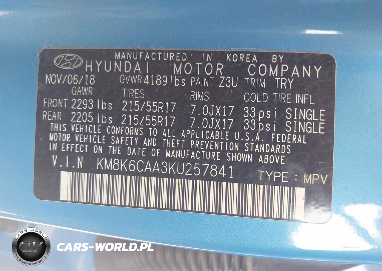 2019 Hyundai Kona Sel VIN:KM8K6CAA3KU257841 - 9