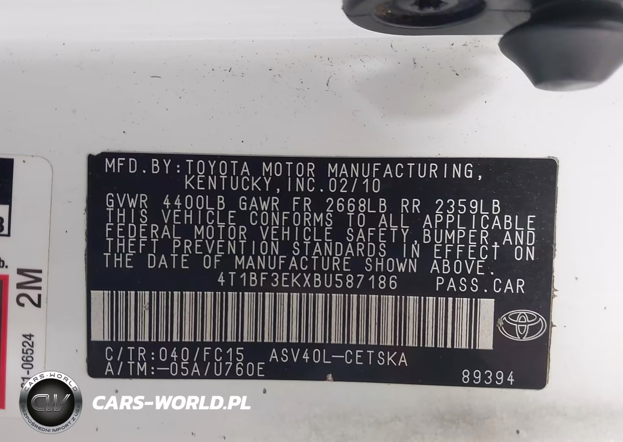 2011 Toyota Camry Se VIN:4T1BF3EKXBU587186 - 9