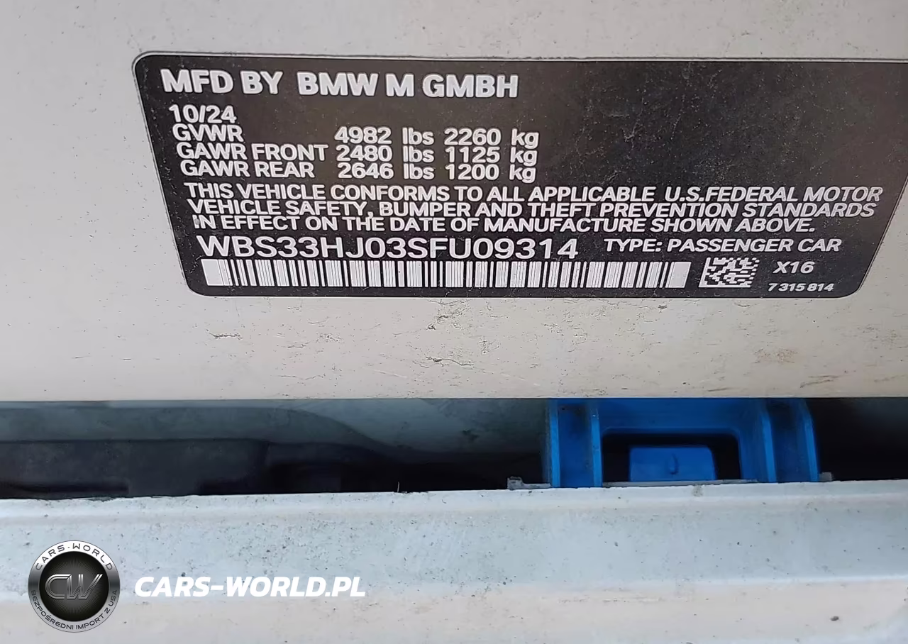 BMW M3 VIN:WBS33HJ03SFU09314 - 9
