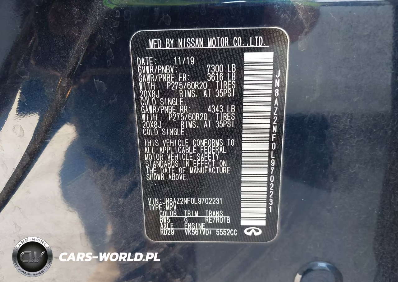 2020 Infiniti Qx80 Luxe VIN:JN8AZ2NF0L9702231 - 9