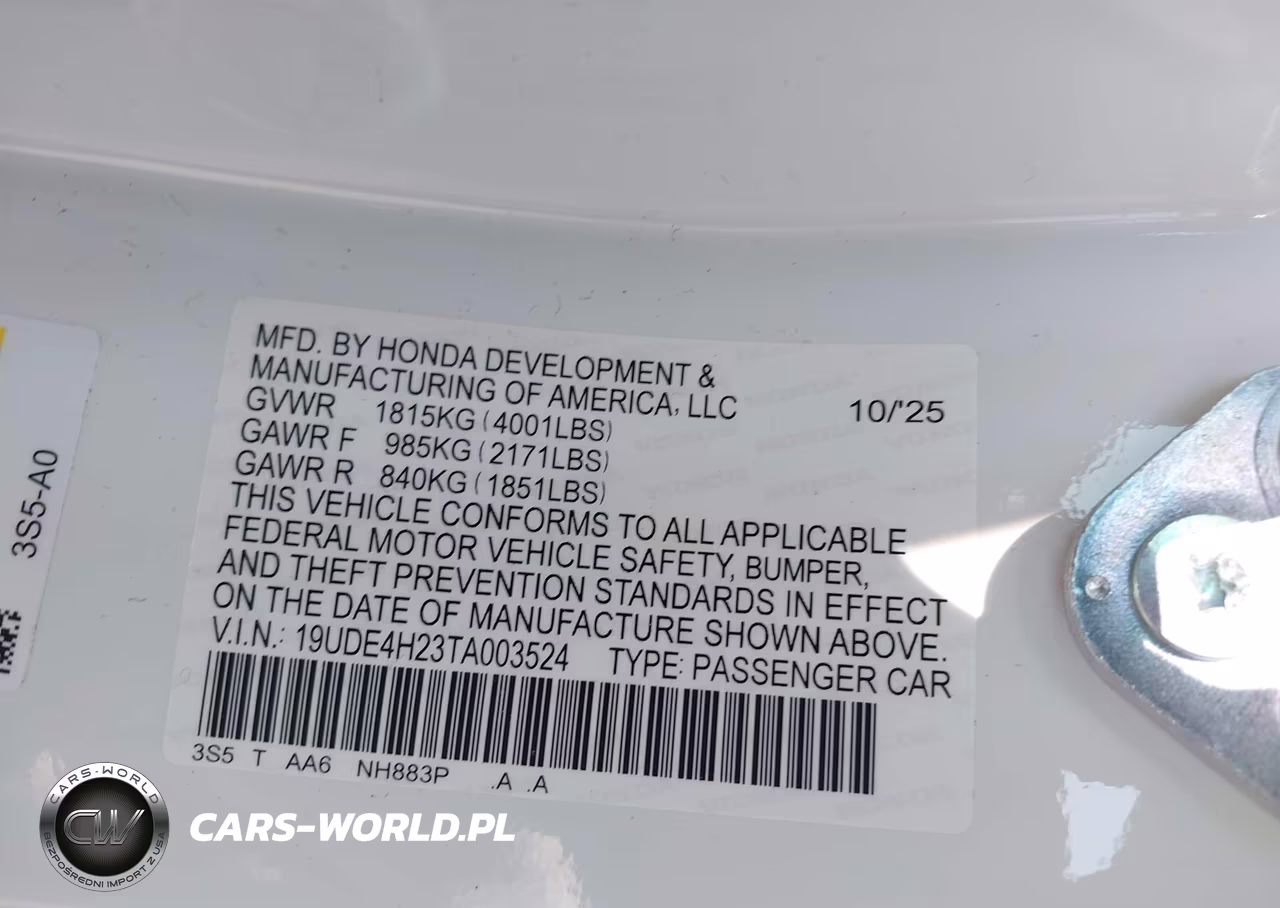2026 Acura Integra Fwd VIN:19UDE4H23TA003524 - 9