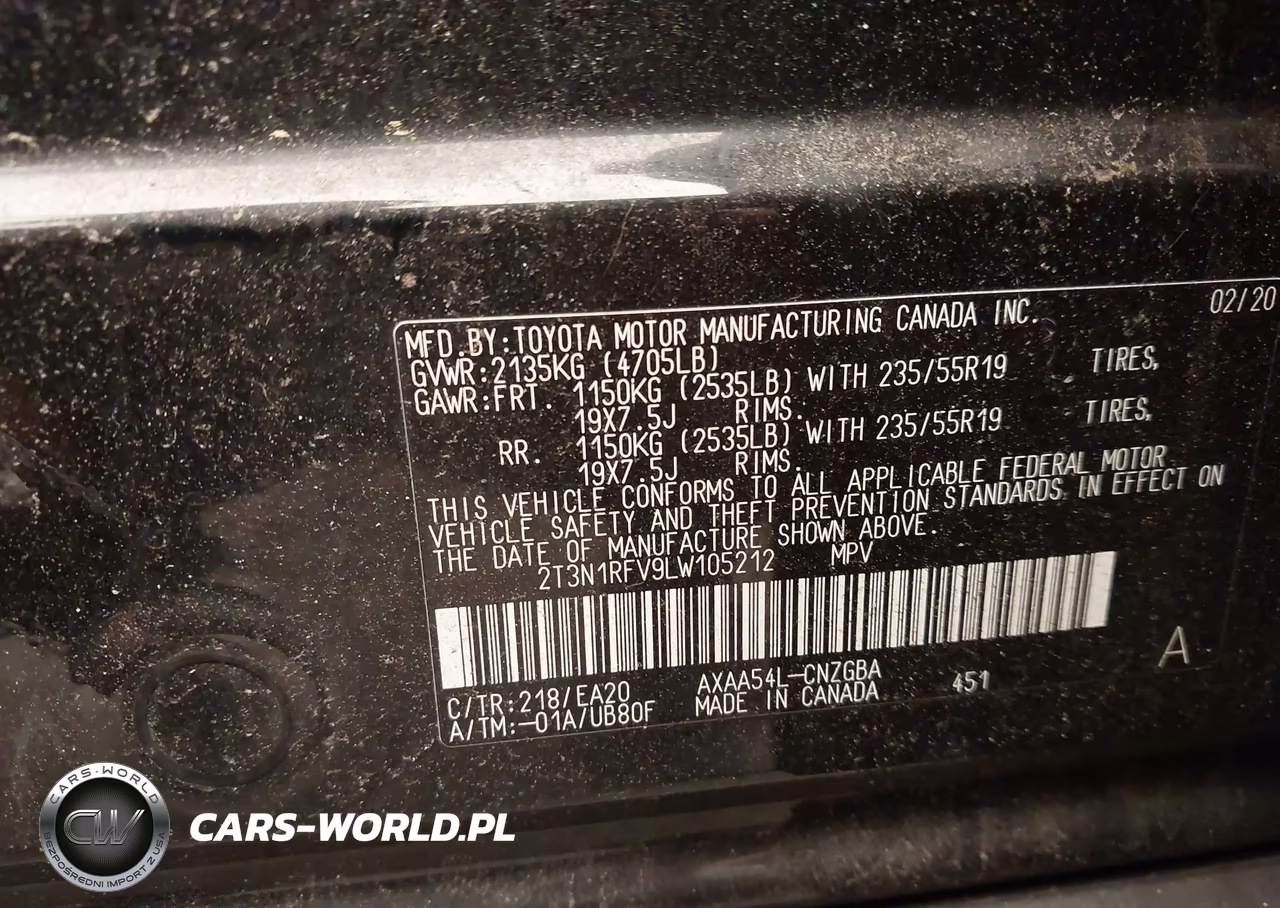 2020 Toyota Rav4 Limited VIN:2T3N1RFV9LW105212 - 9