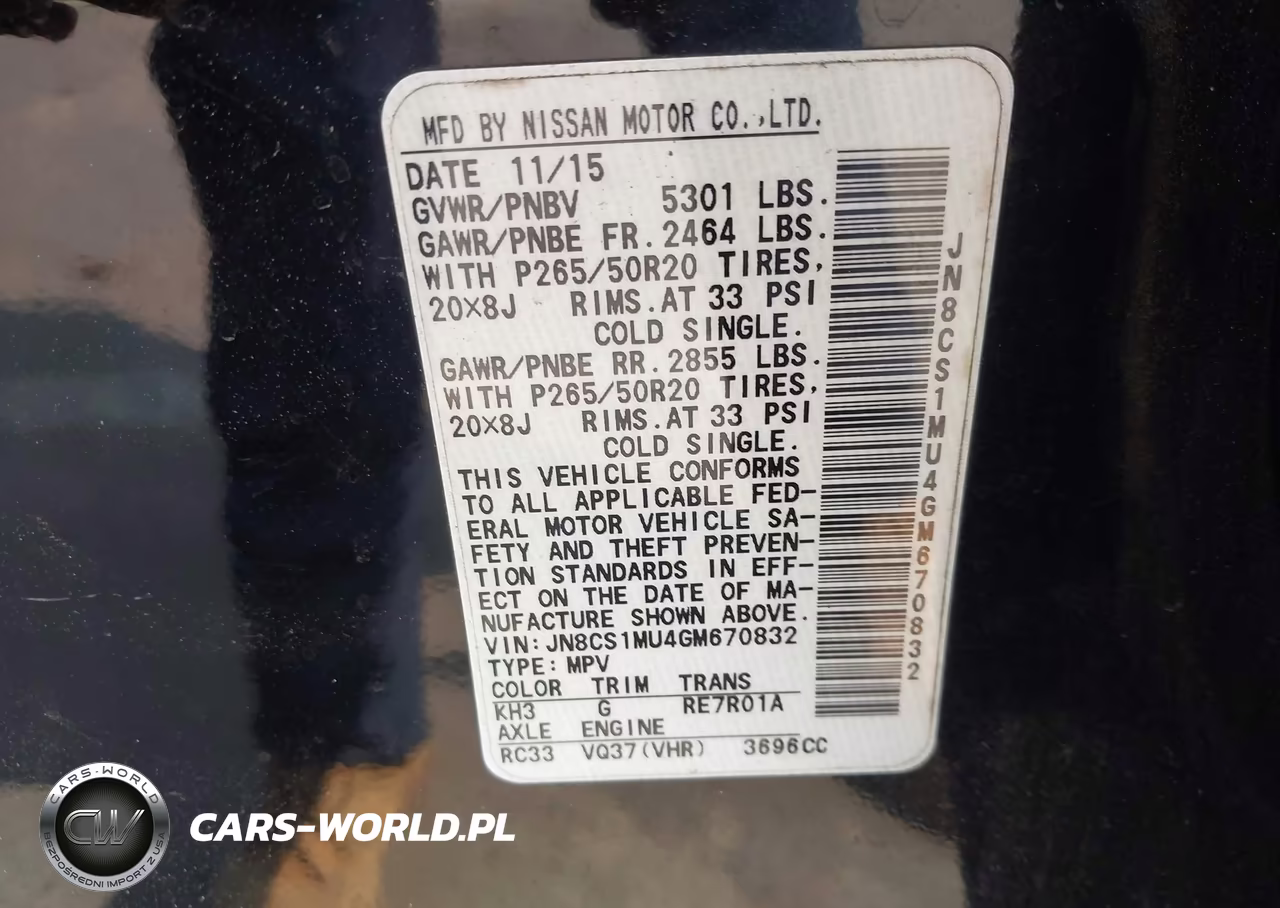 2016 Infiniti Qx70 VIN:JN8CS1MU4GM670832 - 9