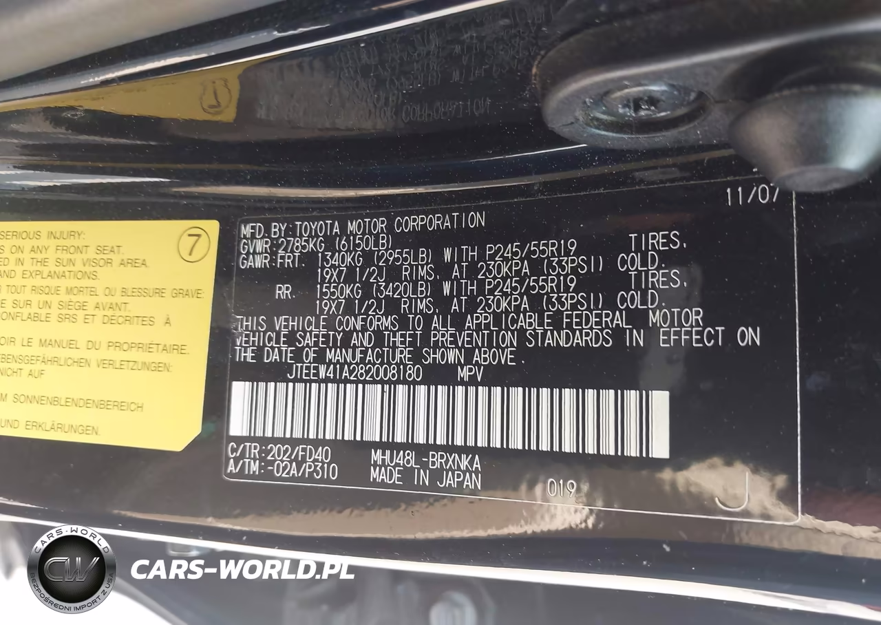 2008 Toyota Highlander Hybrid VIN:JTEEW41A282008180 - 9
