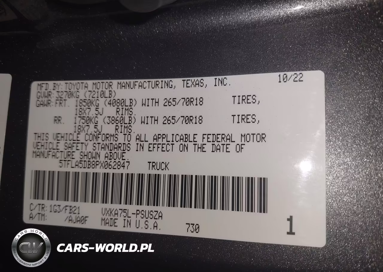 2023 Toyota Tundra Sr5 VIN:5TFLA5DB8PX062847 - 9