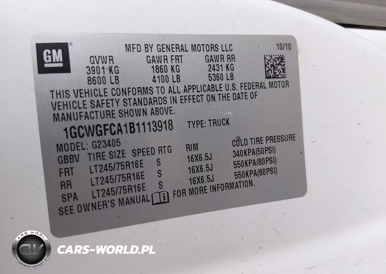 2011 Chevrolet Express 2500 Work Van VIN:1GCWGFCA1B1113918 - 9