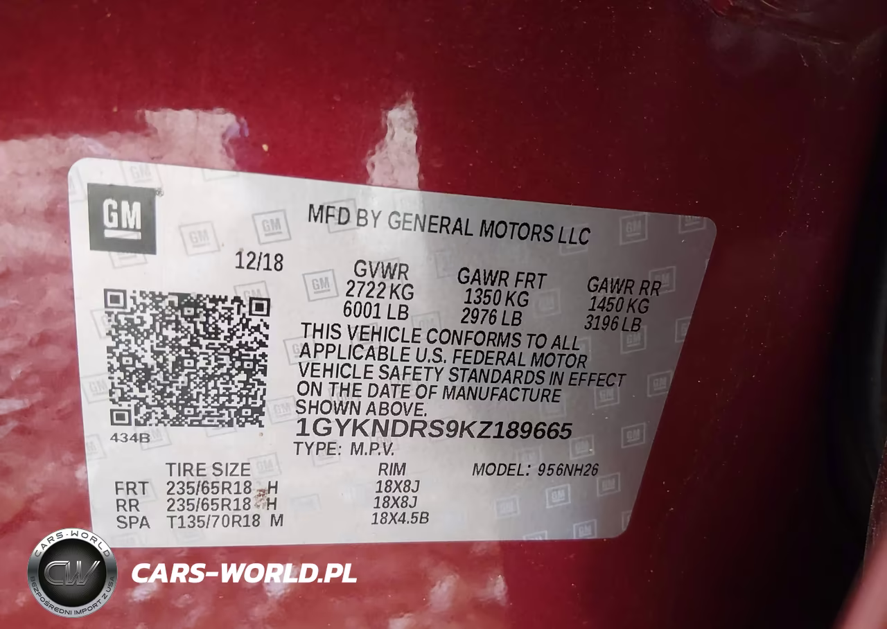 2019 Cadillac Xt5 Luxury VIN:1GYKNDRS9KZ189665 - 9