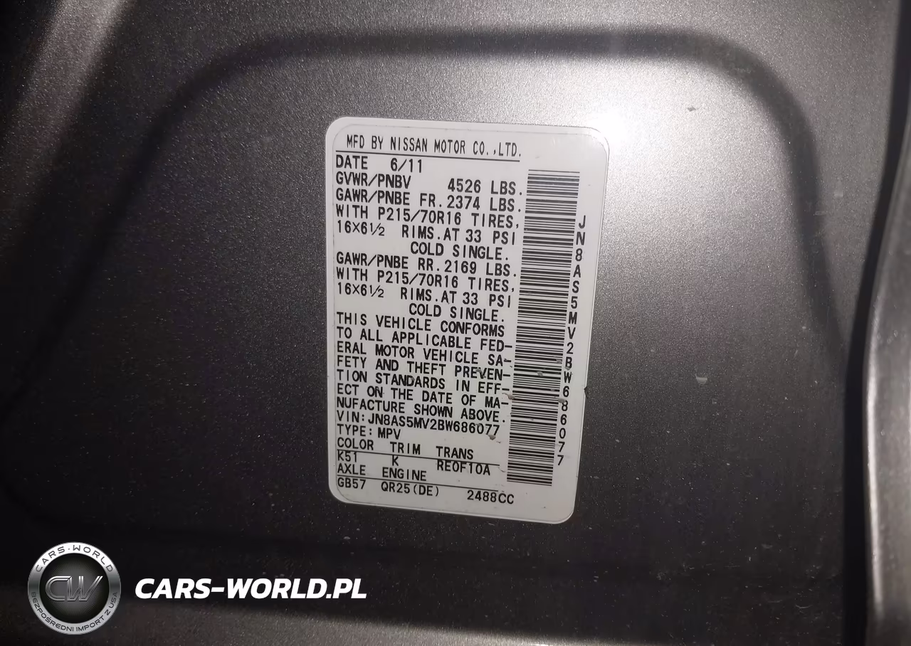 2011 Nissan Rogue S VIN:JN8AS5MV2BW686077 - 9