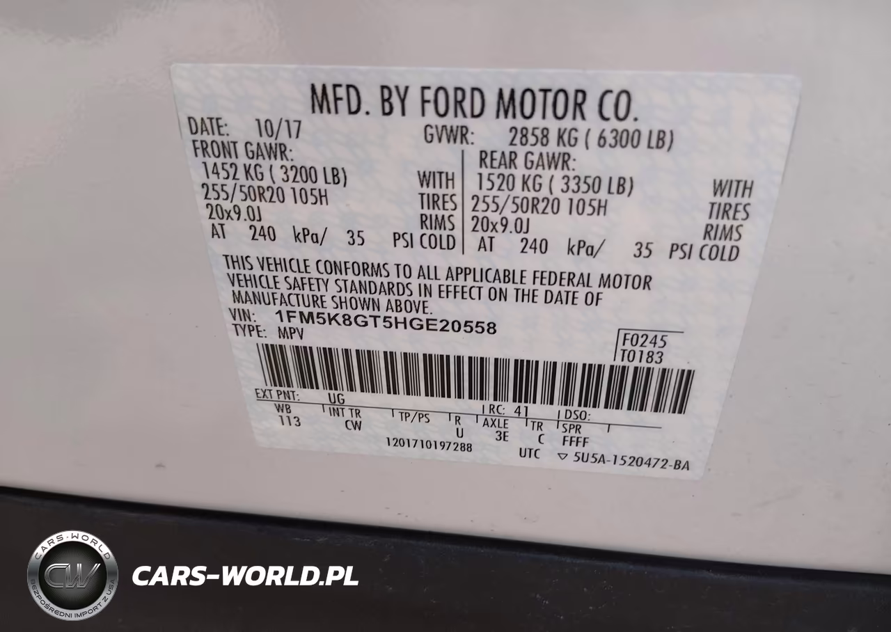 2017 Ford Explorer Sport VIN:1FM5K8GT5HGE20558 - 9