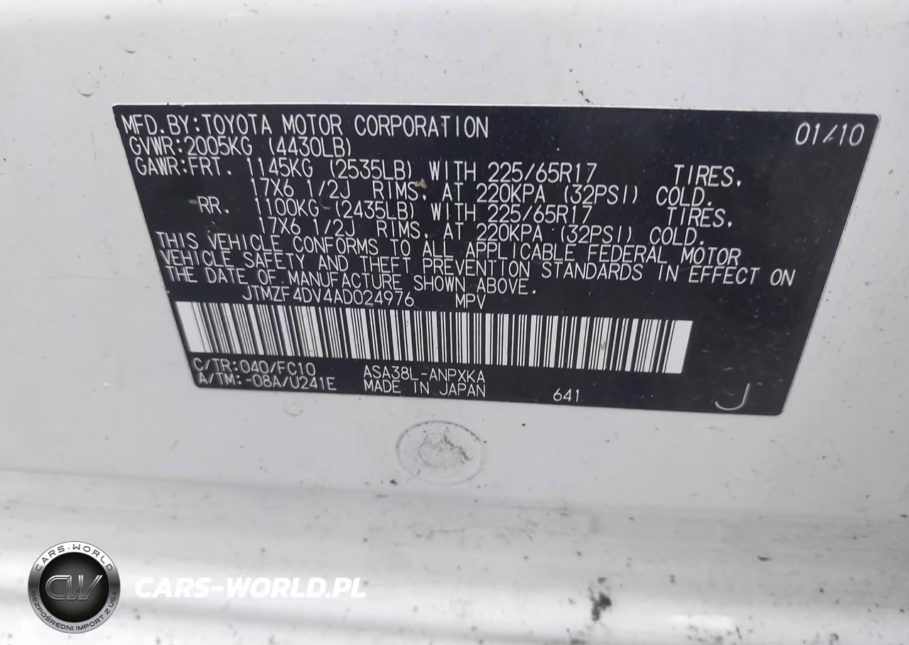 2010 Toyota Rav4 VIN:JTMZF4DV4AD024976 - 9