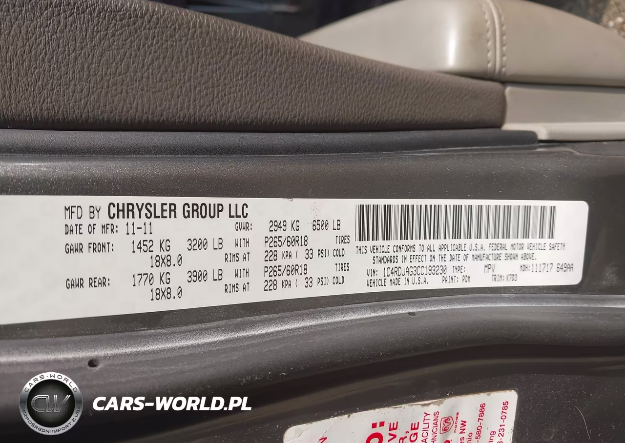 2012 Dodge Durango Sxt VIN:1C4RDJAG3CC193230 - 9