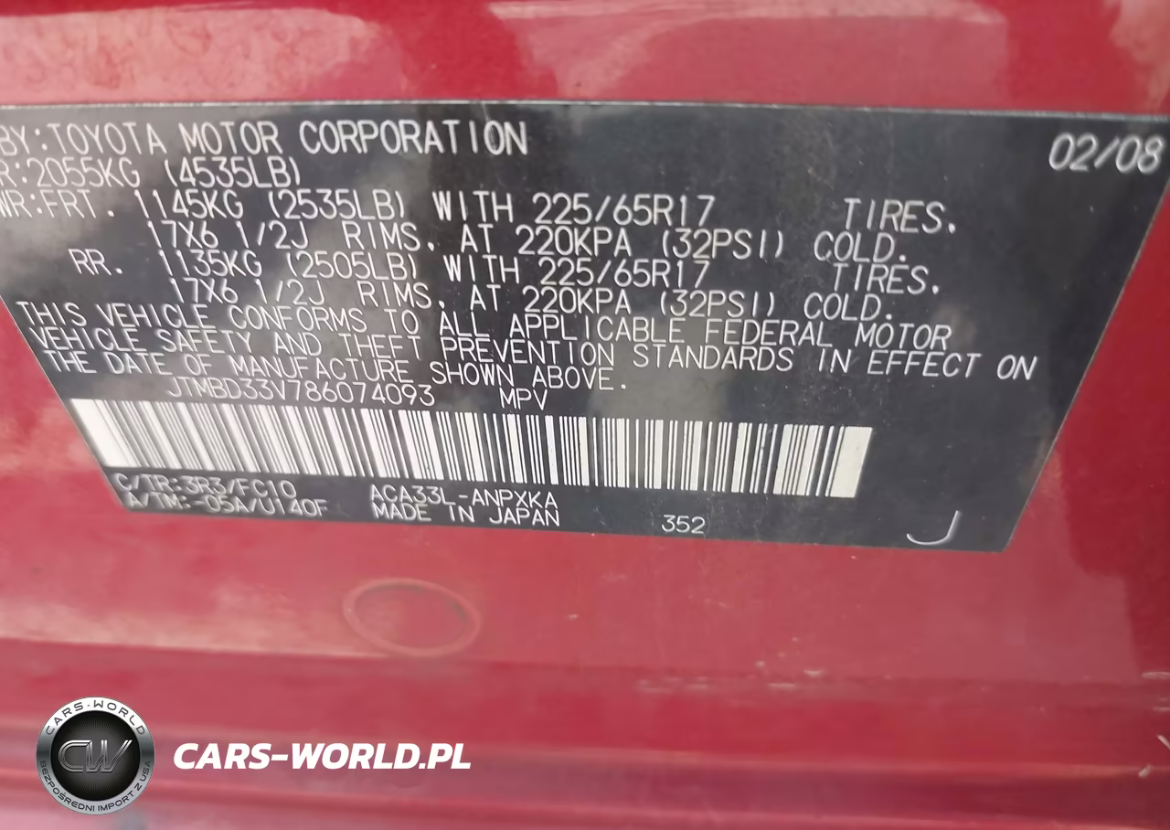 2008 Toyota Rav4 VIN:JTMBD33V786074093 - 9