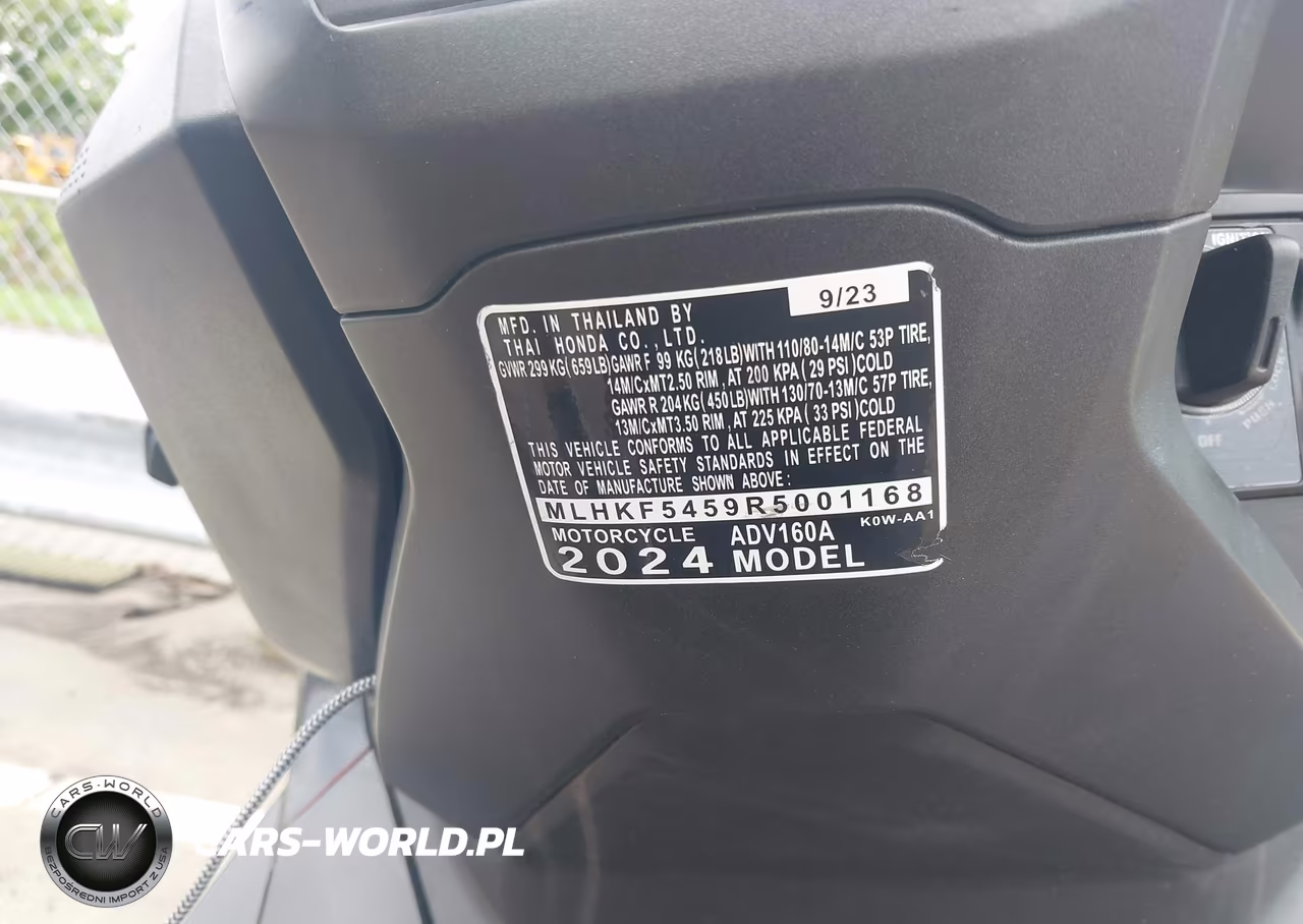 2024 Honda Adv160 A VIN:MLHKF5459R5001168 - 10
