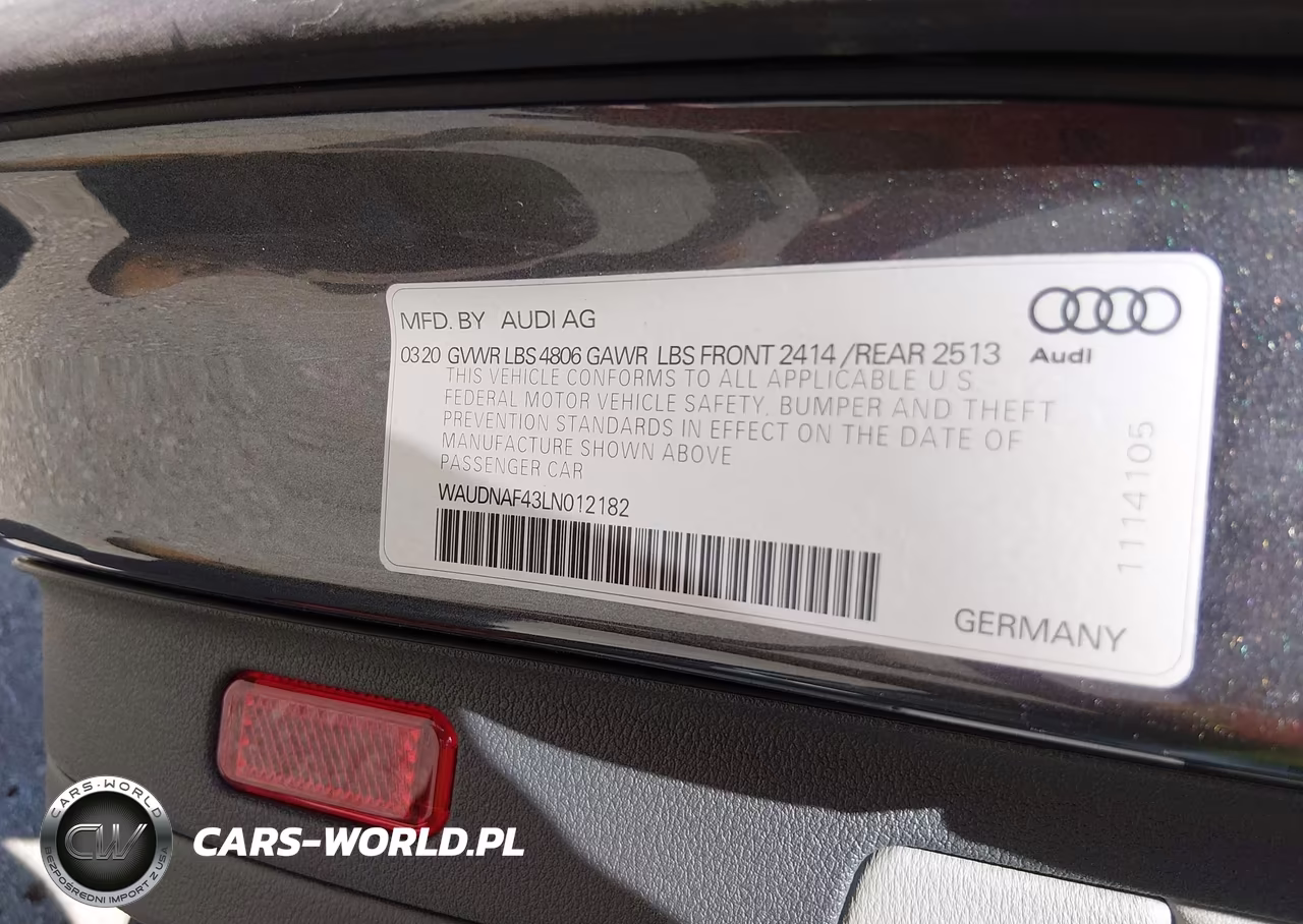 2020 Audi A4 Premium 45 Tfsi Quattro S Tronic VIN:WAUDNAF43LN012182 - 9