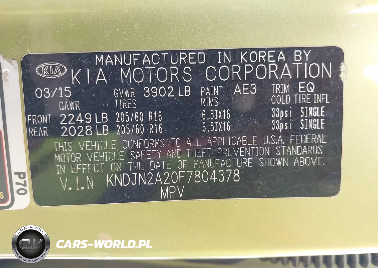 2015 Kia Soul VIN:KNDJN2A20F7804378 - 9