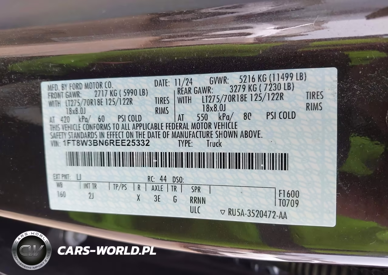 2024 Ford F-350 Xlt VIN:1FT8W3BN6REE25332 - 8