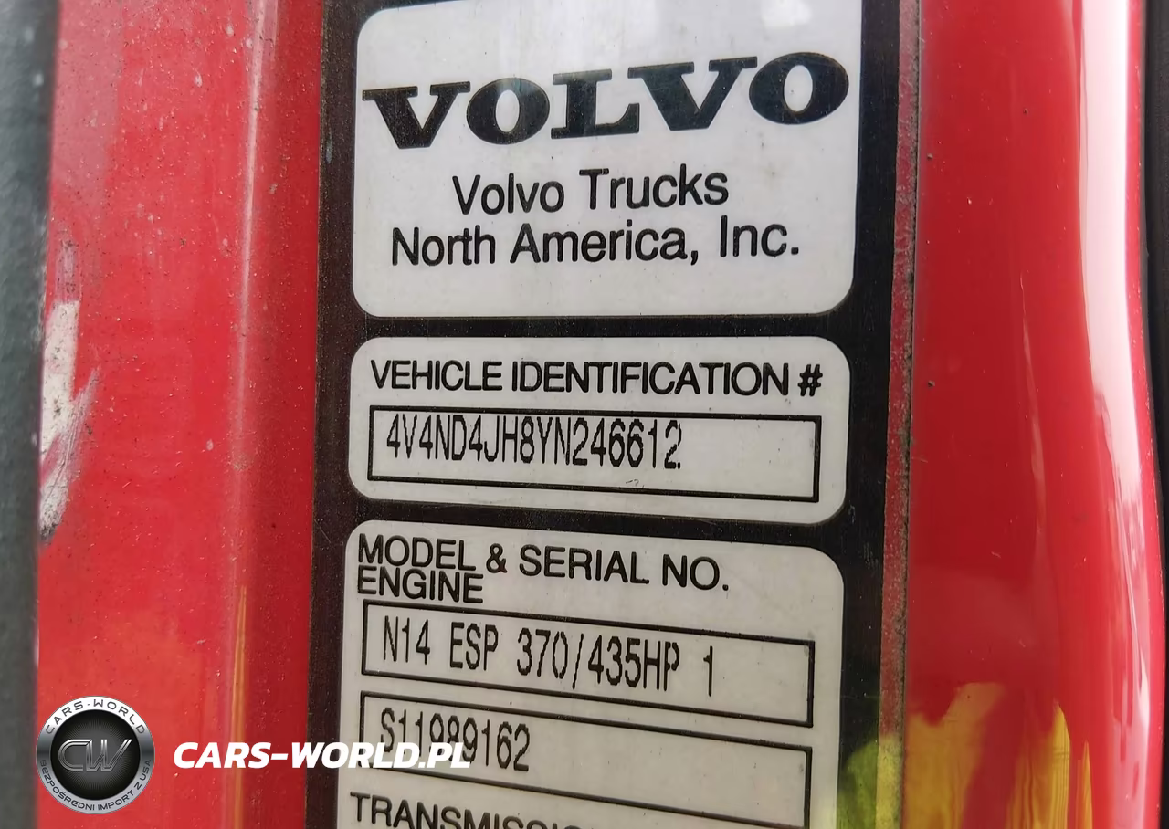 2000 Volvo Vn VIN:4V4ND4JH8YN246612 - 8