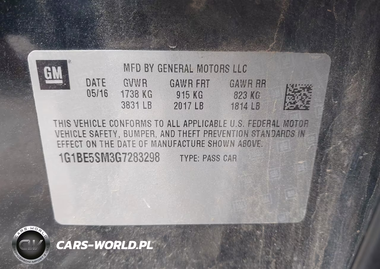 2016 Chevrolet Cruze Lt Auto VIN:1G1BE5SM3G7283298 - 9