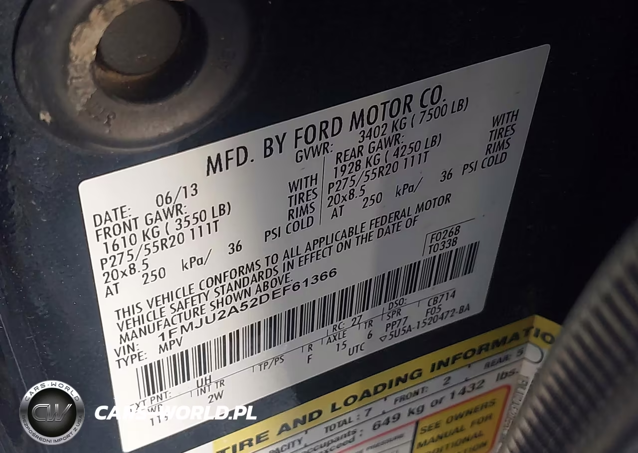2013 Ford Expedition Limited VIN:1FMJU2A52DEF61366 - 9