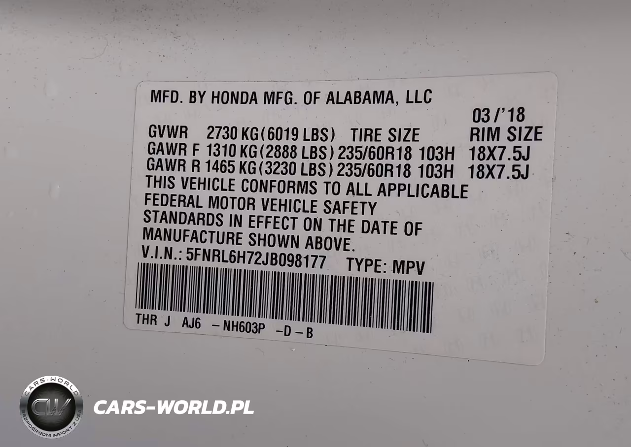 2018 Honda Odyssey Ex-L VIN:5FNRL6H72JB098177 - 9