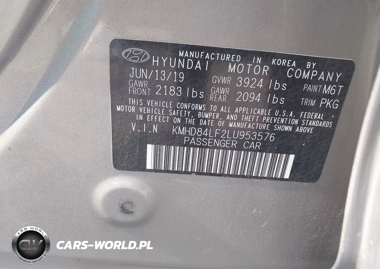 2020 Hyundai Elantra Value Edition VIN:KMHD84LF2LU953576 - 9