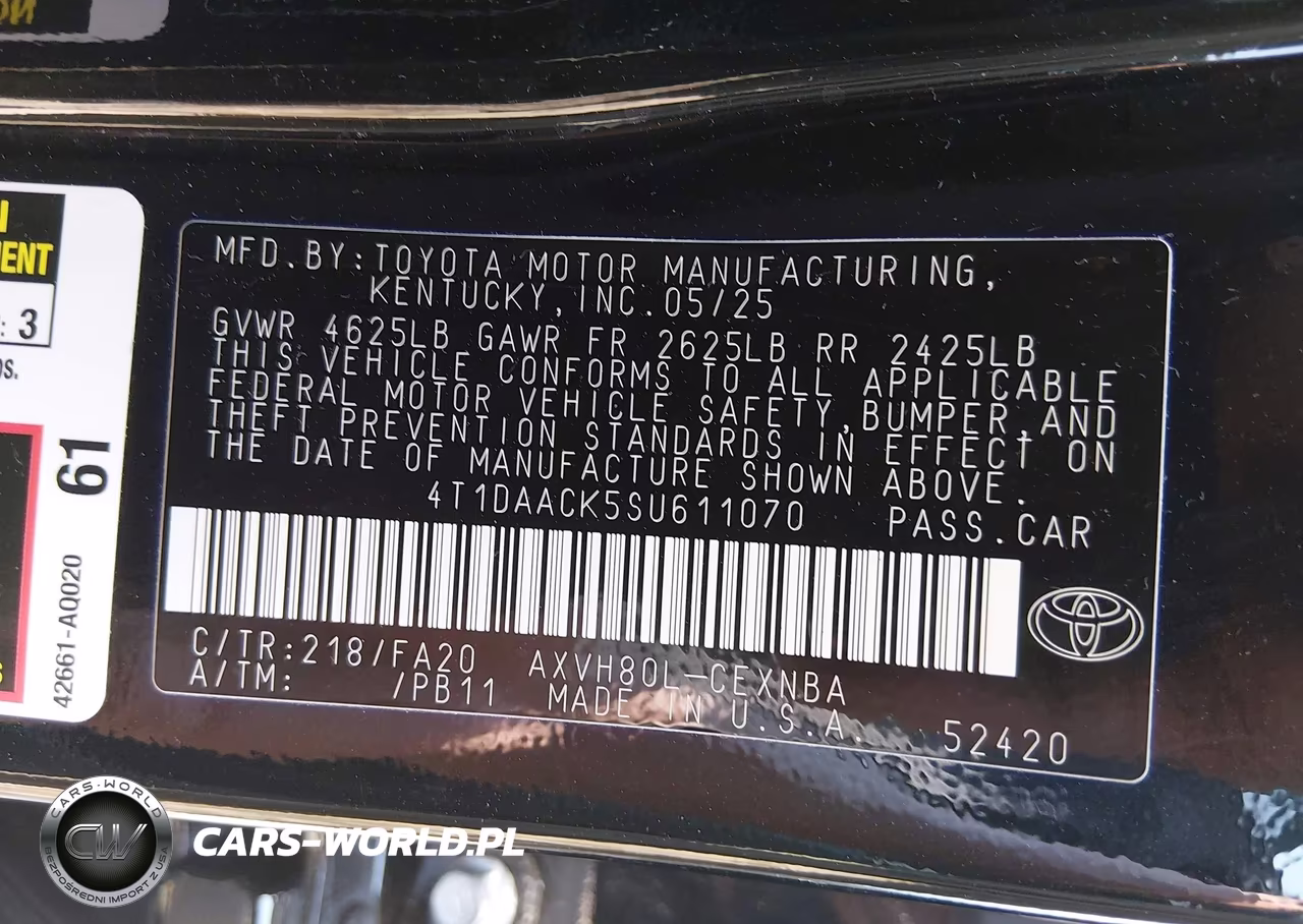 2025 Toyota Camry Le VIN:4T1DAACK5SU611070 - 9
