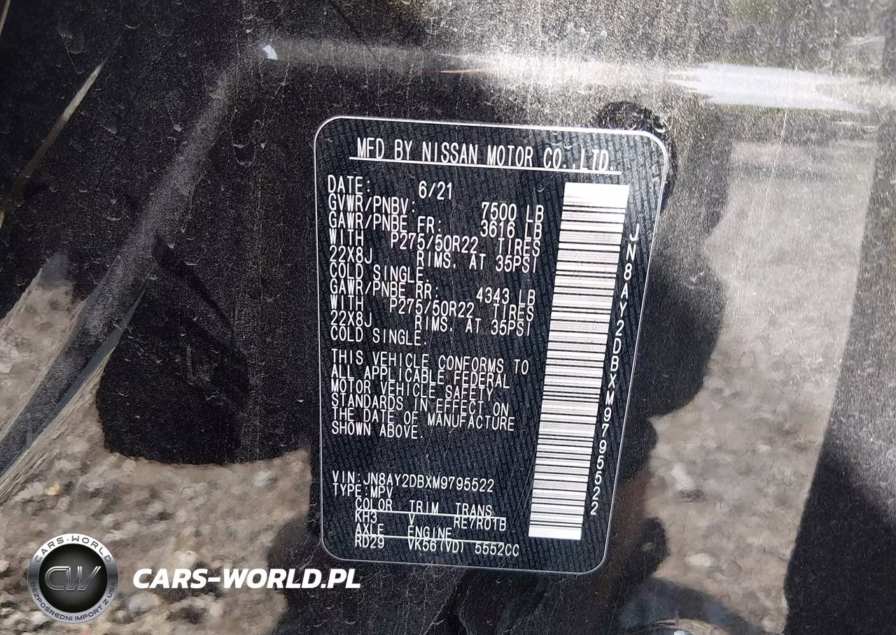 2021 Nissan Armada Platinum 4Wd VIN:JN8AY2DBXM9795522 - 9