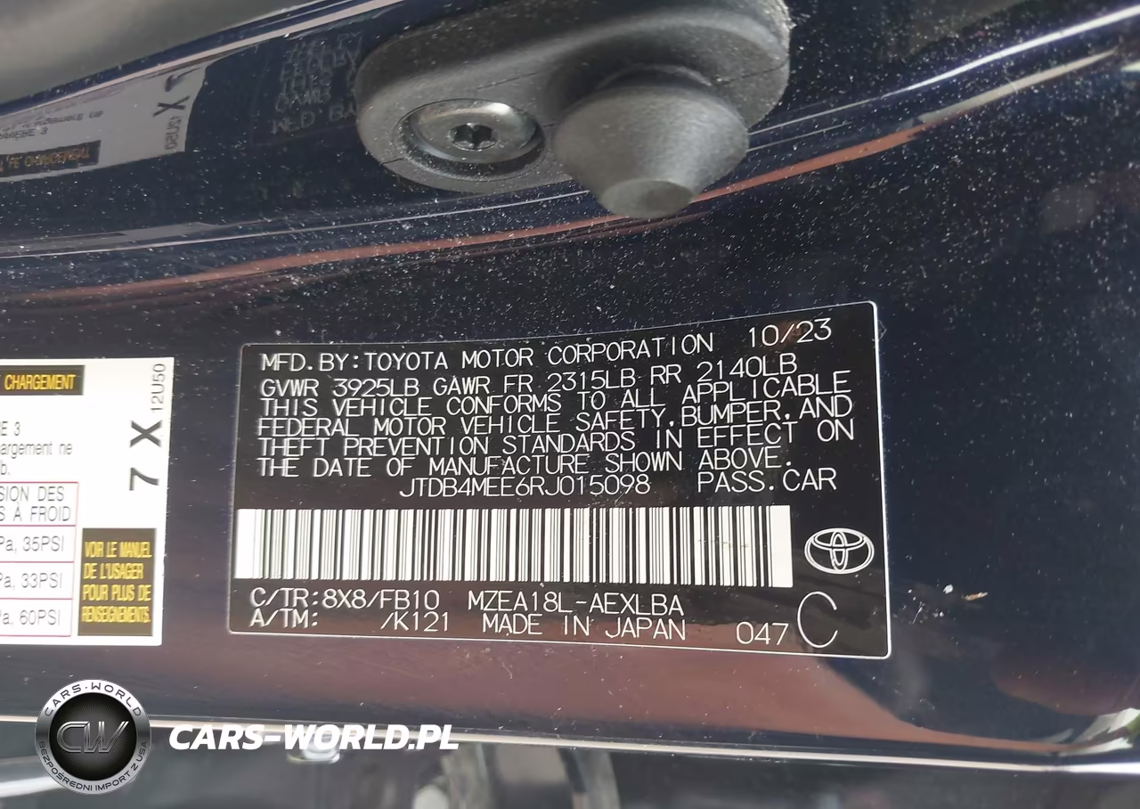 2024 Toyota Corolla Le VIN:JTDB4MEE6RJ015098 - 9