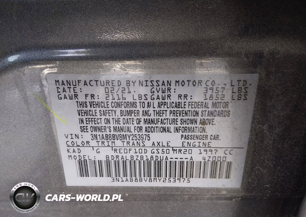2021 Nissan Sentra S Xtronic Cvt VIN:3N1AB8BV8MY253975 - 9