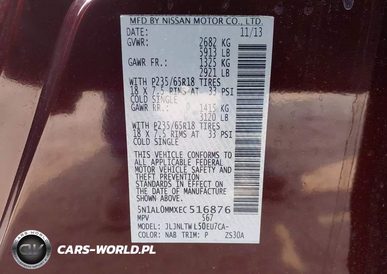 2014 Infiniti Qx60 VIN:5N1AL0MMXEC516876 - 9